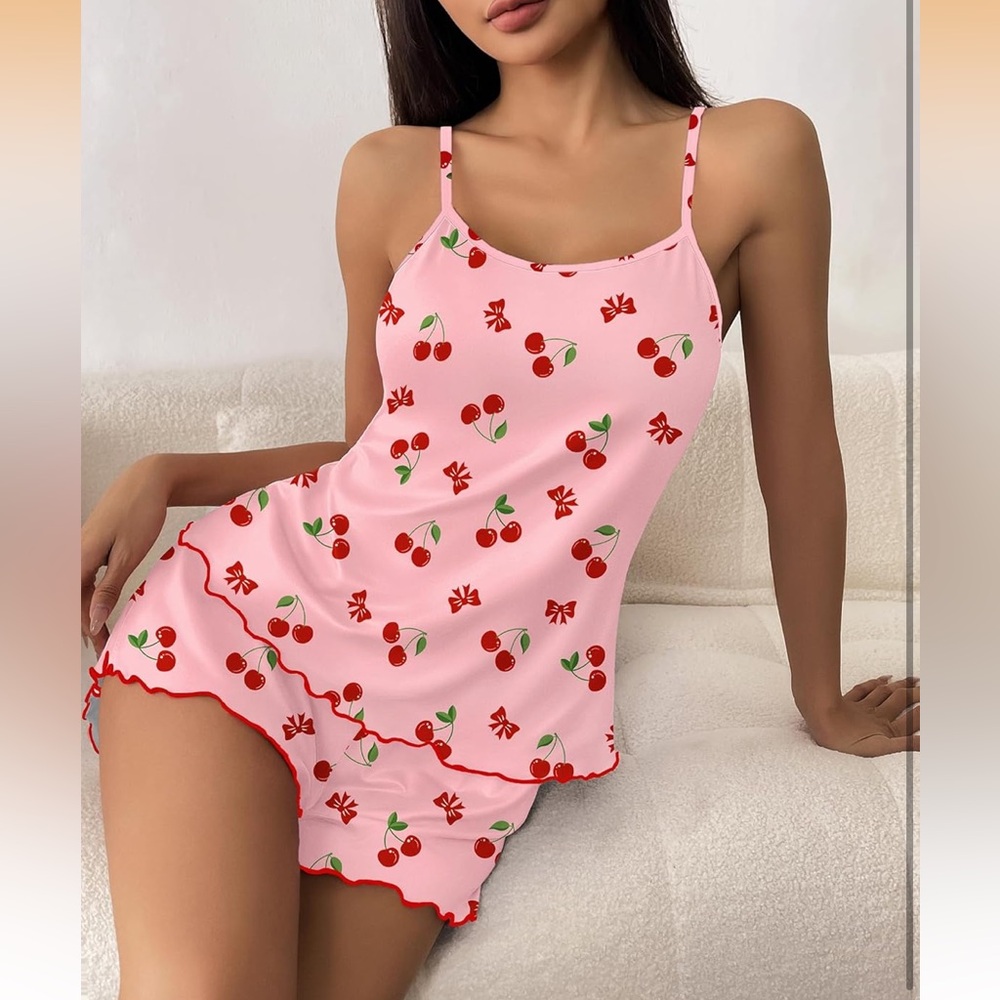 Cherry Print Sleepwear Set - Picture 4 of 6